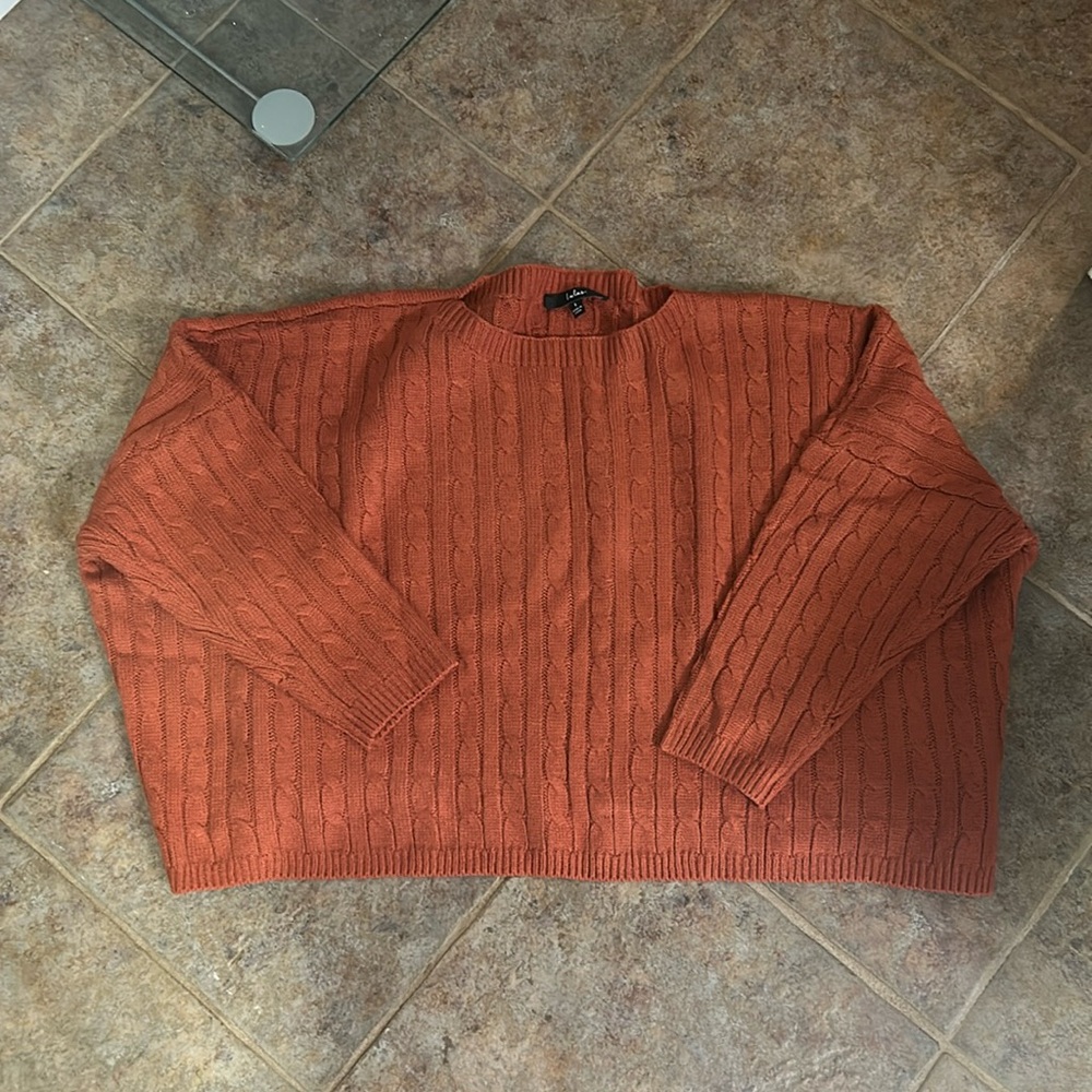 Lulus oversize cropped boxy sweater like new